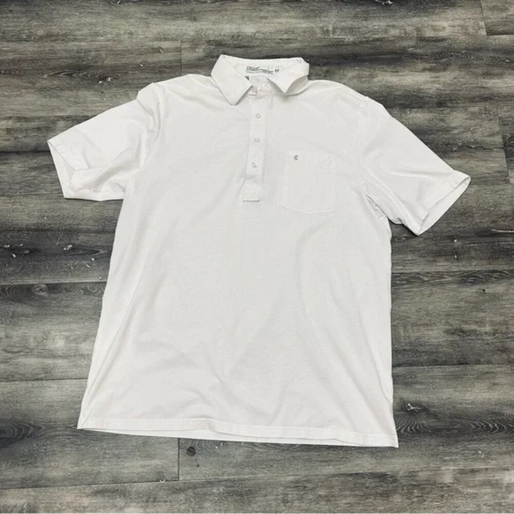 Criquet Shirt Adult Large White Range Polo Golf Sports Button Up Stretch Mens